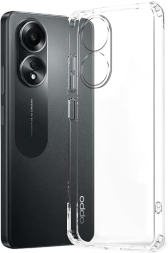 Image of Bintage Silicon Back Cover Compatible Model for Oppo CPH2495 / A78 5G (6.56) - Transparent