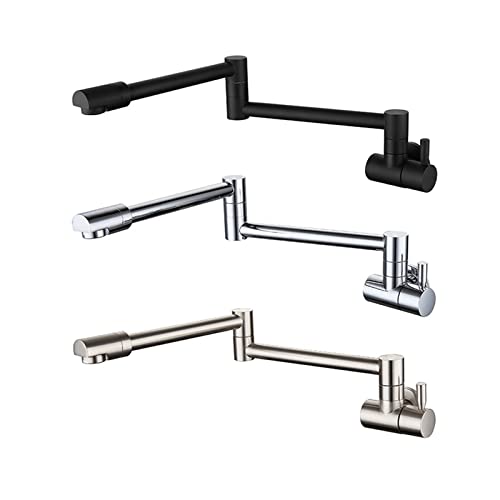 Robinet de cuisine mural pliable et orientable pour un remplissage de pot rapide