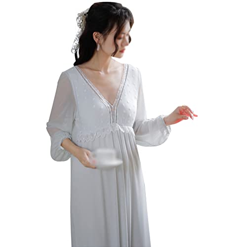 Avslappnad sexig längd kjol pyjamas klänning 2-i-1 inbyggd bh vadderat nattlinne kimono morgonrock underkläder, blå-M