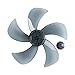 Oyolan Pale de Ventilateur Plastique 5 Feuilles 400mm 16 Pouces Lame pour Ventilateurs sur Pied Accessoires Ventilateur de Table Maison Bureau Type C Gris 12 inch