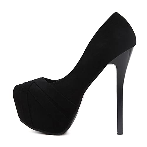 Chaussures de bureau à talons aiguilles pour femme active en escarpins plateforme chics