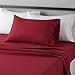 AmazonBasics Microfiber Sheet Set - Twin, Burgundy
