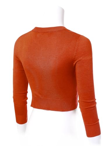 Image of Allsense Women's Cropped Bolero Shrug Cardigan | 3 /4 Sleeve, Button Down, Lightweight Knit Sweater