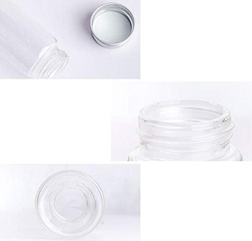 Miniatura 2 de 12 mini frascos de vidrio transparente de 0.3 fl oz con tapas de rosca de aluminio, bonitos frascos de muestra vacíos, frascos pequeños para botella