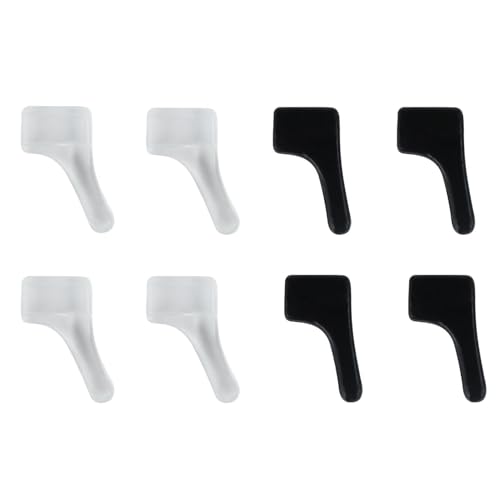 Ganchos de silicona para los oídos, suaves, antideslizantes, 4 pares de cómodos clips cortos, accesorios duraderos para marco de gafas, 1,5 x 2 cm, práctica correa para gafas de sol y gafas deportivas