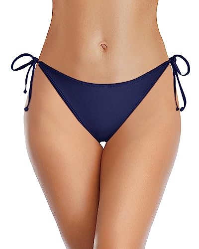 Image of Holipick Bikini Bottoms for Women String Bathing Suit Bottom with Moderate Coverage Low Waist Swim Bottom
