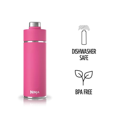 Ninja Thirsti Water Bottle And Flask 700 Ml With Leak-Proof Lid, Designed For Carbonated, Hot & Cold Drinks, Ideal For Travel & Sports, Triple Insulated, Stainless Steel, Hot Pink, DW2401EUUKBP - 6