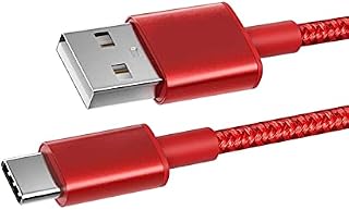 NWNK13 USB C Cable Type C Fast Charging Cable for For Nokia X20 / X10 / G20 / G10 Nylon Braided Android Phone Charger Lead Wire Sync Cord for Nokia 5.4/3.4/5.3/6.2/7.2 (1m, Rosepink)