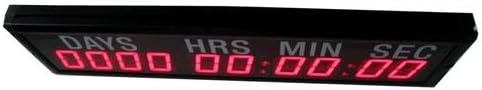 2.3-inch 10 Digits with Red Color LED Timer Countdown/up Wall Mounted Clock with Days Hours Mins Secs