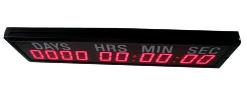 Reloj de pared digital con LED rojo 2.3 pulgadas 10 dígitos miniatura 2