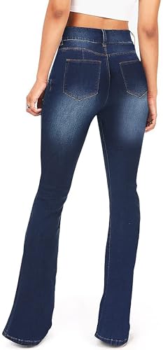 Image of Flare Jeans for Women Women's Bootcut Bell Bottom Jeans High Waisted Stretch Slimming Pants