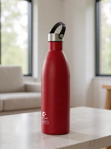 Image of CLAY CRAFT VACBOTT Mezo Double Walled|18 Hours Hot and 24 Hours Cold Vacuum Insulated|Flask Bottle 680ML, 1-Piece Bottles for Travelling|BPA-Free|Leak Proof|BIS Certified|1Year Limited Warranty