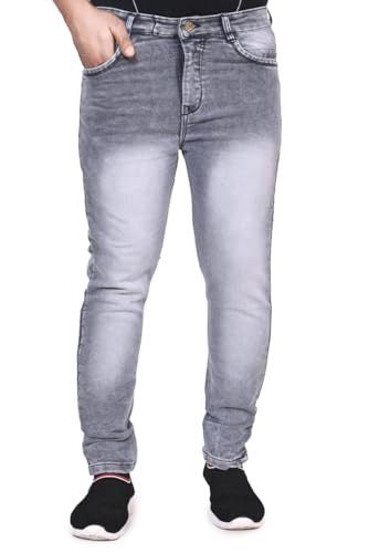 Image of Men's Slim Fit Mid-Rise Stretchable Denim Jeans Casual and Office Wear Soft Cotton Blend Comfortable Trendy Jeans