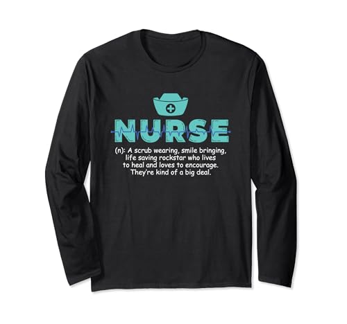 Definizione infermiera RN Registered Nurse Funny Nursing Gift Maglia a Manica