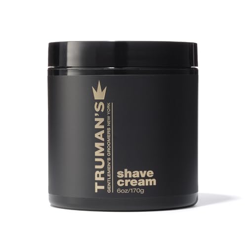Truman's Gentlemen's Groomers - Men's Shave Cream - Ultimate Smooth Close Shave - Eliminates Razor Burn, Clogged Pores, Breakouts - Coconut and Eucalyptus Oils 6oz