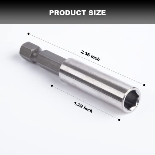 Vesttio Magnetic Bit Holder Quick Release Drill Bit Extension 60 Mm/2.36 Inch Length 10Pcs 1/4 Inch Hex Shank For Power Drill Electric Screwdriver Impact Driver Tool Accessory #TOP2