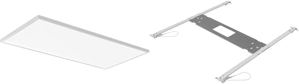 Lithonia Lighting 2X4 40LM SWW7 120 TD DCMK 2 Ft. x 4 Ft. LL CPANL LED Flat Panel with 4000 Lumens and 3500 to 5000K Switchable CCT with Lithonia Lighting DCMK 224 Ceiling Mount Kit