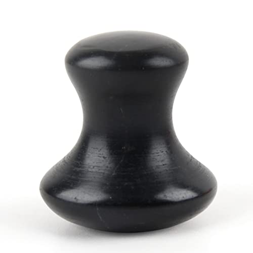 Masseur Visage Pierre de Jade Noir, Champi Guasha Champignon en Pierre Naturelle, Masseur Jade Anti-Age, Réduit les ridules, Stimule la circulation sanguine, Peau saine et éclatante - Sun & Sia Cover