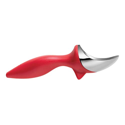 Image of Tovolo Ice Cream Scoop Candy Apple Red Dishwasher Safe Heavy Duty Ice Cream Scooper with Elevated Tilt Up Design, Heat Retaining Ice Cream Scoops with Non Slip Handle for Cookie Dough, Gelato, Sorbet