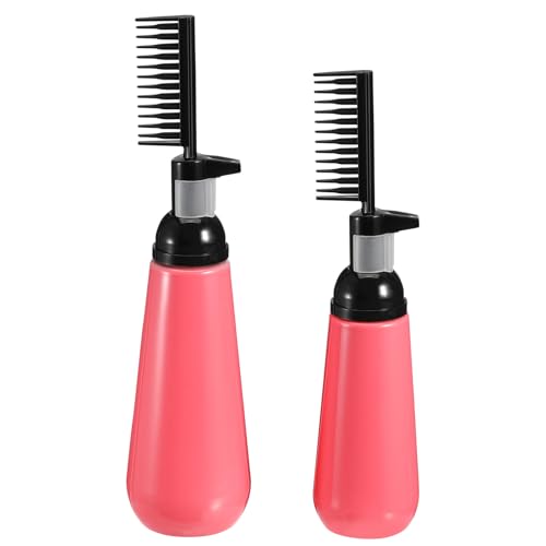 IWOWHERO 2 piezas Botellas Aplicadoras de Peine para Raíz y Dispensadores Profesionales de Plástico para Tintes de Cabello Uso Salones y Hogar Aplicador Práctico para Raíces y Cuidado