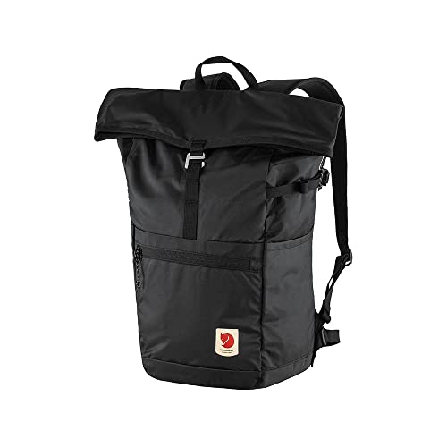 Fjällräven High Coast Foldsack 24 Backpack - Lightweight, Quick-Dry Fabric, Water-Resistant Design - Hiking, Travel, Black