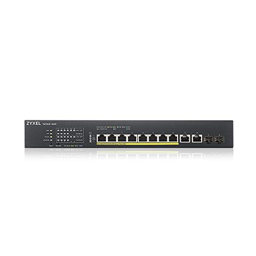 Image of Zyxel 8-Port PoE Switch Multi-Gigabit | Smart-L2+ Managed | 8X PoE++ @375W | 2X 10G Ethernet | 2X 10G SFP+ | Optional Nebula Cloud | Rackmount | Ethernet Network Switch [XS1930-12HP]