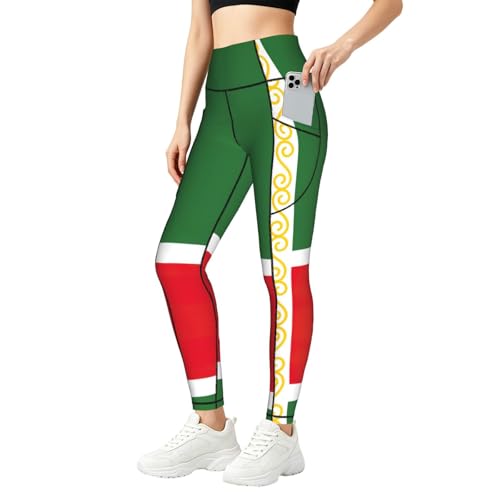 Leggings de la bandera de Chechenia cómodos para tus entrenamientos y rutinas diarias