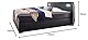 Atlantic Home Collection Boxspringbett REX, 140x200 cm, inklusive LED Beleuchtung und Topper (Härtegrad H2), schwarz