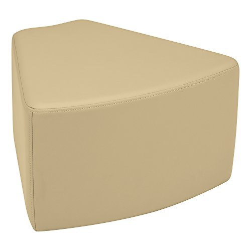 Image of Sprogs 12 inch H Structured Wedge Stool -Flexible Modular Collaborative Soft Seating for Office, Home, Lounge and School Classrooms with Durable Frame -Sand