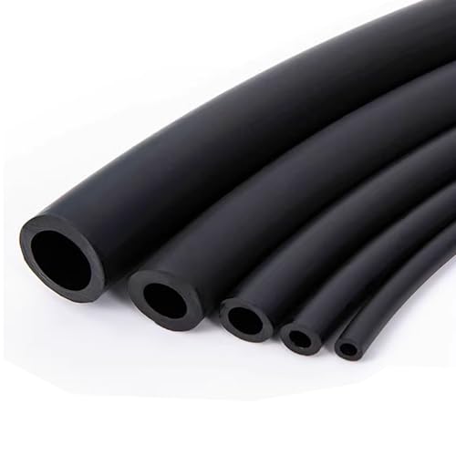 Rubber hose, black high-temperature resistant water pipe, suitable for small irrigation equipment and outdoor gardens (ID10mm*OD14mm,5m)