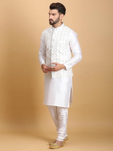 Image of Ethluxis Men Kurta Pyjama Jacket Set