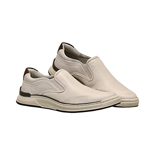 Sapatênis Branco Couro Clássico | Democrata Tamanho: 41 Cor: Neve