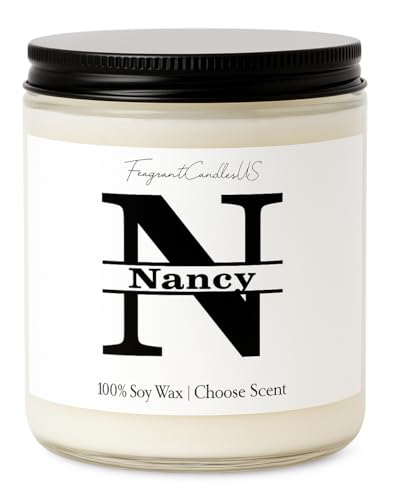Personalized Candle, Custom Soy Wax Candle with Monogram – Unique