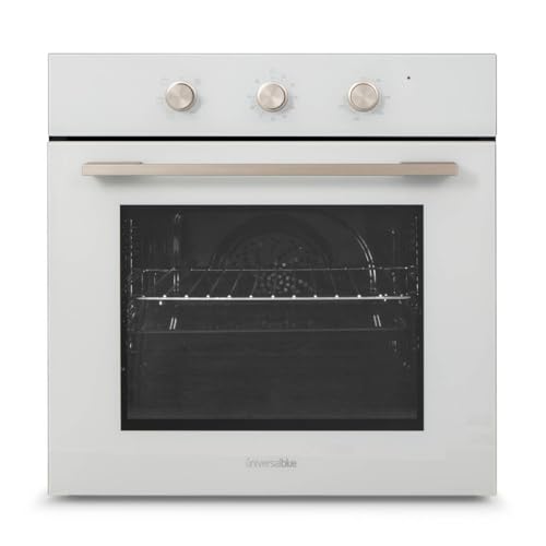 UNIVERSALBLUE Horno Multifunción Cristal Blanco | Clase Energética A | 6 Funciones | 60 cm | 67L | Temporizador | Accesorios IncluIdos | Envío y SubIda a Planta Incluída
