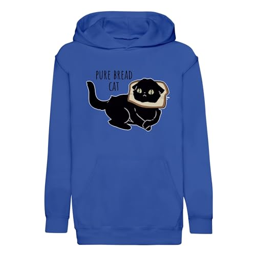 Sweat à capuche enfant Pure Bread Cat avec illustration humour chat en coton premium