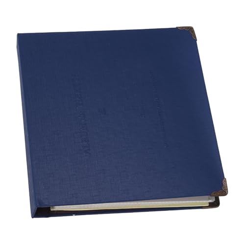 Album de rangement billets et tickets de concert en cuir PU bleu
