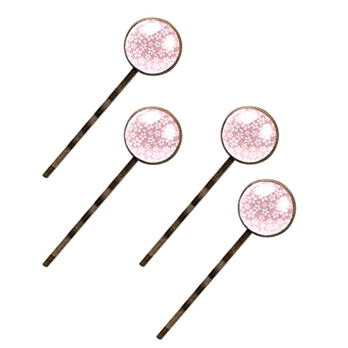 Fleur de cerisier rose épingles à cheveux lot de 4 pour coiffure stable