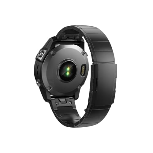22/26mm �`�^���N�C�b�N�����[�X�X�g���b�v �ɓK������Garmin Fenix5 5XPlus 6 6XPro 7 7X Tactix 7Pro �o���h�ɓK��(Black,22mm)