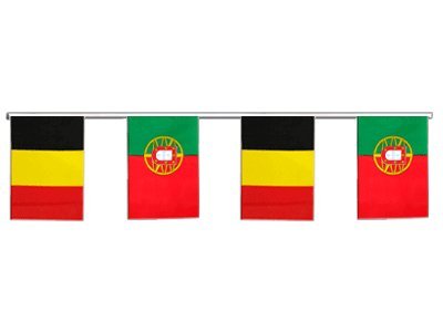 Guirlande Belgique - Portugal de 6m idéale pour vos soirées de match en terrasse
