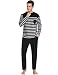 Aibrou Pijama Hombre Invierno de Algodón Mangas Larga Pantalones Largo 2 Piezas...