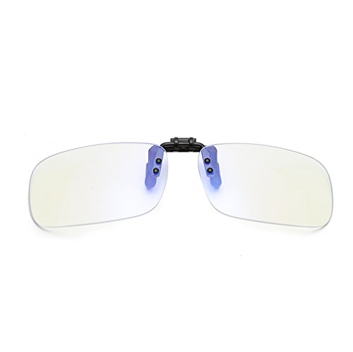 DAUCO Computer Gamer Brille Clip On Flip-up Gläser Blaulicht Filter UV Sperrfilter Linderung Digitaler Augenbelastung mit Blendschutz - Brillen Clip