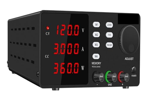 Alimentatore da laboratorio regolato da 300 W 360 W CC variabile 30 V 10 A regolabile 60 V 5 A 120 V 3 A Alta stabilitàBlack 120V 3A 360W