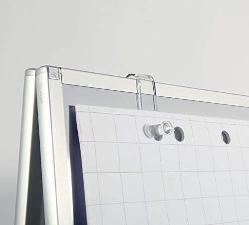 SIGEL MU162 Flipchart-Haken, Halter für Flipchartblocks auf Whiteboards, transparent, Acryl, 2 Stück