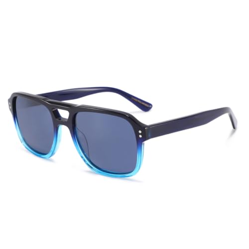 Lunettes de soleil en acétate pour femme à double pont chic