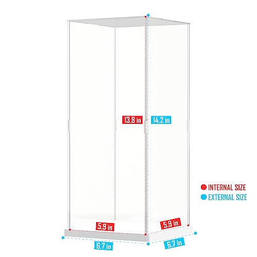 Image of Choowin Acrylic Display Case for Lego Infinity Gauntlet 76191 for Lego Gauntlet 76223 for Lego Display Thickened Clear Acrylic Display Cases for Collectibles Assemble Dustproof Display Box(White Base)