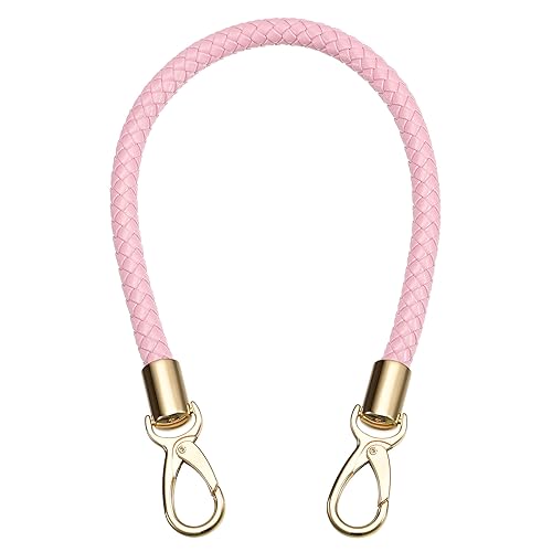 uxcell Leather Purse Strap, 60cm/23.6" PU Braided Purse Replacement Handle for Women's Handbag Underarm Bag Tote (Pink) by uxcell - Used condition - US$7.47