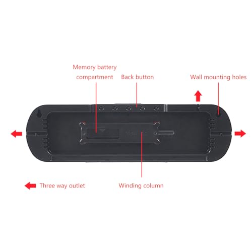 Reloj despertador digital LED con alarma vibratoria e intermitente multilingüe 6
