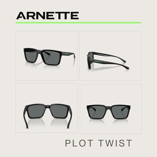 ARNETTE Plot Twist AN4346 Square Sunglasses for Men +BUNDLE with ACCESSORY EYEWEAR KIT3
