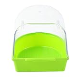 Múltiples colores y separables- hemos proporcionado múltiples colores del baño de aves para periquitos, después de ser separados, la base de Esta jaula de baño de aves también se puede utilizar para alimentar.
