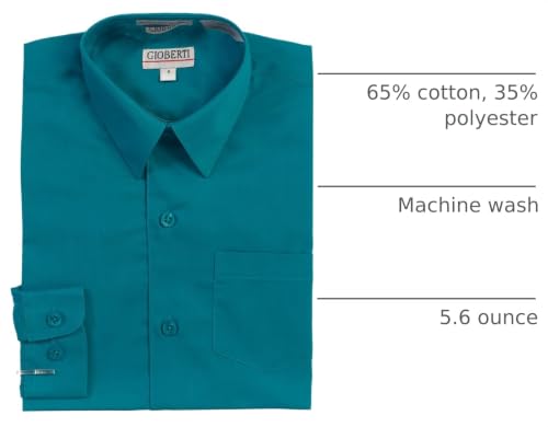 Image of Gioberti Boys Long Sleeve Solid Dress Shirt